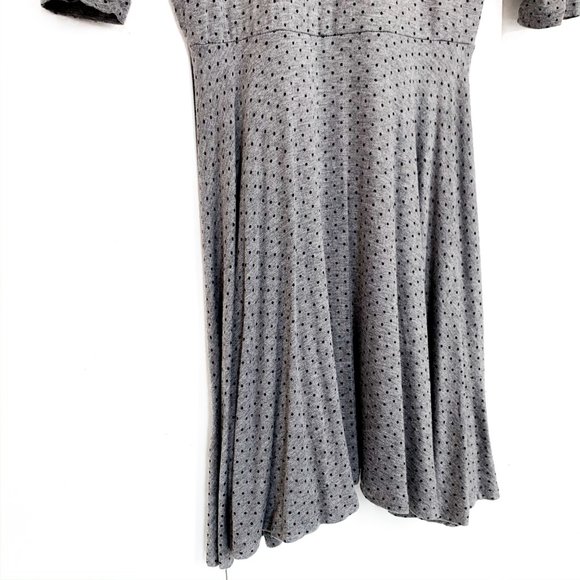 f21 low back/deep scoop neck polka dot dress grey - Picture 6 of 6